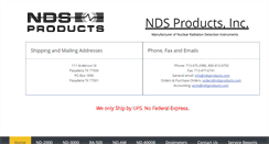 Desktop Screenshot of ndsproducts.com